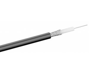 Goobay 50093 Cavo Coassiale RG 58, Livello Schermatura 2x, Nero, 100 m Lunghezza del Cavo