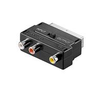 Goobay 50122 Adattatore Audio Video SCART a Composito, IN/OUT, Nero