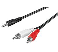Goobay 50196 cavo audio 3 m 2 x RCA 3,5 mm nero, rosso, bianco - Nouvo
