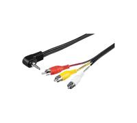 Goobay 50209 Cavo Adattatore, Composito Audio Video a 3.5mm, 1.5m Lunghezza del Cavo