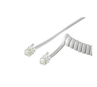 Cavo telefonico a spirale Goobay a 4 fili RJ10 2 m Bianco