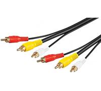 GOOBAY 50310 - Cavo audio-video RCA, 3x spine RCA, 10 m.