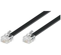 Goobay 50322 Cavo di connettore modulare da 6 metri, nero - spina RJ12 (6P6C) a spina RJ12 (6P6C)