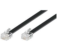 Goobay 50323 Cavo di comunicazione modulare da 10 metri, nero - spina RJ12 (6P6C) a spina RJ12 (6P6C)