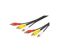 GOOBAY 50342 - Cavo audio-video RCA, 3x spine RCA, 15 m.