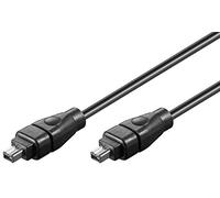 Goobay 50347 Cavo di Collegamento FireWire 400, 4 Pin, IEEE1394, Nero, 1.8 m Lunghezza del Cavo