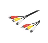 Goobay 50380 Cavo di collegamento audio-video composito; da 3x spina cinch a 3x spina cinch, 1,5 m