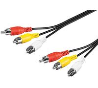Cavo Audio Video 3 Connettori Rca Maschio/Maschio (2Xaudio 1Xvideo) Mt. 5