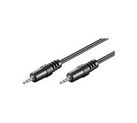 Goobay 50457 Cavo di Collegamento Audio AUX, Stereo da 2.5mm, Nero, 1.5m Lunghezza del Cavo