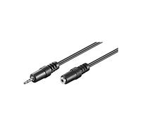 Goobay 50458 Prolunga Audio AUX, Stereo da 2.5mm, Nero, 2m Lunghezza del Cavo