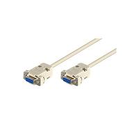 Goobay 50547 Cavo di Collegamento D-SUB da 9 Pin, Presa/Presa, Seriale 1:1, Grigio, 2 m Lunghezza del Cavo