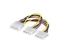 Goobay 50684 Cavo Elettrico/Adattatore Elettrico a Y per PC 5.25, 1 Connettore a 2 Prese, 0.16 m Lunghezza del Cavo