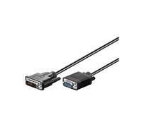 Goobay 50990 Cavo DVI-I/VGA FullHD, Placcato Nickel, Nero, 2 m Lunghezza del Cavo