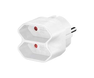 Goobay 51000 Adattatore per Presa di Corrente, Bianco