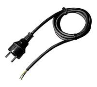 Goobay 51327 Cavo con Standard Tedesco da Adattare, Nero, 1.5m Lunghezza del Cavo