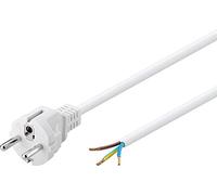 Goobay 51328 Cavo con Standard Tedesco da Adattare, Bianco, 1.5m Lunghezza del Cavo