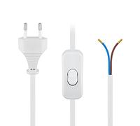 Goobay 51349 Cavo Alimentazione con Interruttore, Bianco, 1.5m Lunghezza del Cavo