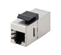 Goobay 51444 CAT 5e Modulare Keystone, STP, Slim, Nero/Argento, Larghezza 15.95mm