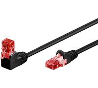 Goobay 51518 - Cavo patch CAT 6, spina a 90 gradi, cavo di rete, Ethernet, Playstation, Xbox, cavo LAN, DSL, U/UTP, RJ45, nero, 5 metri