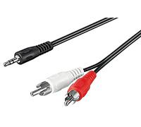 GOOBAY 51652 - Cavo audio, da connettore jack da 3,5 mm a 2x spine RCA, 10 m.