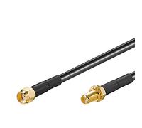 Goobay 51678 Prolunga per Antenne WLAN Wi-Fi, Nero, 5m Lunghezza del Cavo