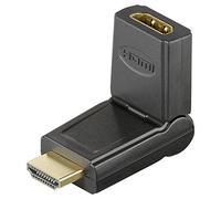 goobay 51721 Adattatore HDMI 180°, Dorato, Nero
