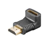 Goobay 51727 HDMI Adattatore Angolare, Dorato, Nero