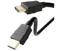 Goobay 51821 Cavo HDMI per Alta Velocità, Dorato, Nero, 5.5mm Diametro, 3m Lunghezza del Cavo