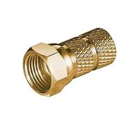 Goobay 51869 Connettore SAT F a vite 6 5 mm - rame-dorato grande dado