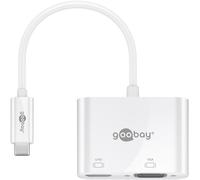 Goobay 52430 docking station Con cavo & senza fili USB 3.2 Gen 1 (3.1 Gen 1) Type-A + Type-C Bianco - Nouvo