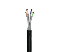 goobay 53867 - Cavo di rete Cat 7 per esterni, S/FTP (PiMF), OFC, 600 MHz, schermatura doppia, AWG 23/1, rivestimento in PE, nero, 50 m
