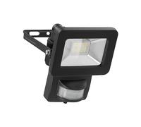 goobay 53877 - Faretto LED con sensore di movimento per esterni, 10 W, sensore PIR, IP44, luce bianca neutra, 850 lm, montaggio a parete, faretto da giardino, nero