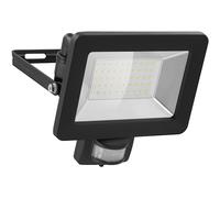 goobay 53883 Faretto LED rilevatore di movimento da esterno 50W / sensore PIR faretto da esterno IP44 / luce bianca neutra 4250 lm/proiettore LED da parete/faretto da giardino/nero