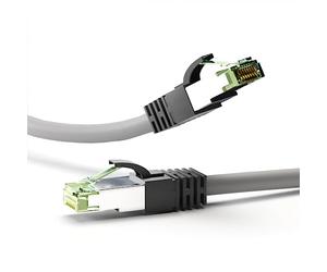 Goobay 55137 Cavo patch CAT 8.1 S/FTP (PiMF) grigio - LSZH privo di alogeni rame AWG 24