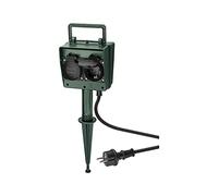 Goobay 55943 - Presa da giardino a 4 prese, specifica per uso esterno, protezione dagli spruzzi d'acqua IP44 (Versione tedesca)