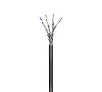 Goobay 57197 CAT 6 Cavo di Rete per Esterni, S/FTP (PiMF), Nero, 100m Length