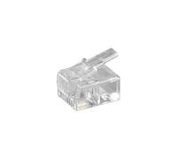 Goobay 58625 Spina modulare RJ11 per cavo tondo; 4 poli - per la crimpatura di cavi tondi per telefono; versione non schermata