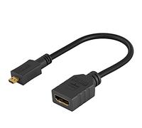 goobay 58683 - Adattatore Micro HDMI a HDMI 2.0 per Go Pro/Raspberry Pi/Surface / 0,15 metri