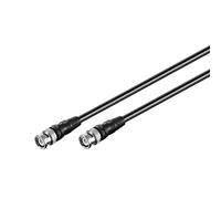 Goobay 58880 Cavo di Collegamento BNC (RG58), Schermato, Nero, 0.25m Lunghezza del Cavo