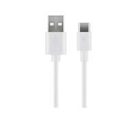 Goobay 59126 Cavo USB-C di Ricarica E Sincronizzazione, USB-A > USB-C, Bianco, 0.5m Lunghezza del Cavo