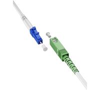 Goobay 59607 - Cavo in fibra ottica (FTTH) monomodale (OS2) Simplex/SC APC (8°) maschio a LC-UPC (8°) maschio/cavo onda luminosa, 0,5 m