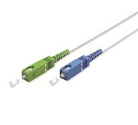 Goobay Cavo patch fibra ottica 59619 monomodale (OS2) Simplex SC-APC (8°)<>SC-UPC (8°) Bianco 2 m