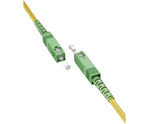 goobay 59642 - Cavo in fibra ottica (FTTH) monomodale (OS2) Simplex/SC APC (8°) maschio a SC-APC (8°) maschio/cavo onda luminosa, 10 m