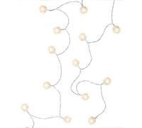 Goobay Stringa 20 LED Palle di Neve IP20 Bianco Caldo a Batteria con Timer
