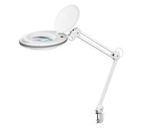 Goobay GB 60361 - Lupenleuchte LED O 127 mm Echtglaslinse 3 Dioptrien Goobay LED Magnifying Lamp with Clamp, 8W