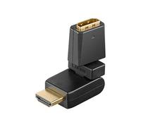 Goobay 60757 Adattatore HDMI 360°, Connettore HDMI, Dorato, Nero