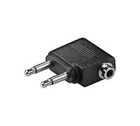 Goobay 61006 AUX per adattatore cuffie da viaggio/aereo; presa jack da 3 5 mm - 2 spina 3 5 mm (2-pin mono) > Presa 3 5 mm (3-pin stereo)