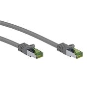 goobay 61113 - Cavo di rete CAT 8.1 - Cavo patch ad alta velocità da 40 Gbits con schermatura S/FTP PiMF/grigio/0,25 m