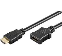 goobay 61307 HDMI Cavo di prolunga ad alta velocità con Ethernet (4K@60Hz), Cavo HDMI Maschio a Femmina, Extender HDMI UHD per PS5/Xbox/laptop/monitor ecc. / 1 metro