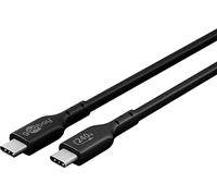 goobay 61717 Cavo di ricarica rapida USB C a USB C 240W 48V 5A / Cavo di ricarica USB 480 Mbit di velocità di trasferimento dati/nero/1m